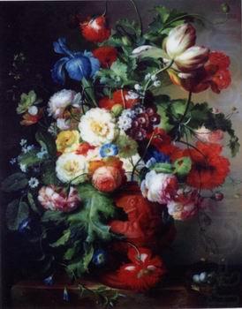 Floral, beautiful classical still life of flowers.052, unknow artist